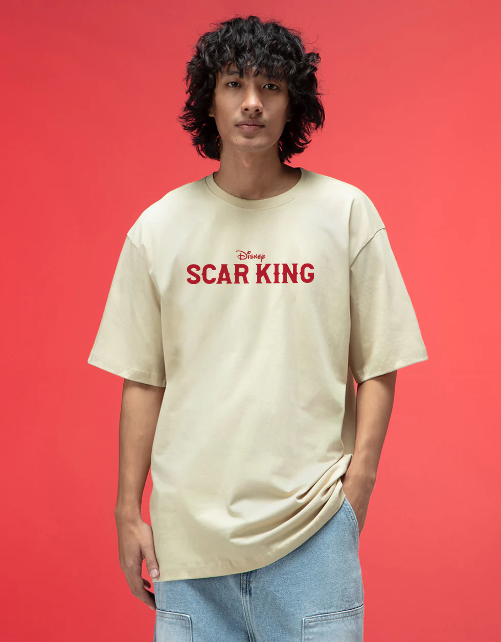 Disney Scar King Swanwhite Oversized Back Graphic Printed T-shirt - Image 2