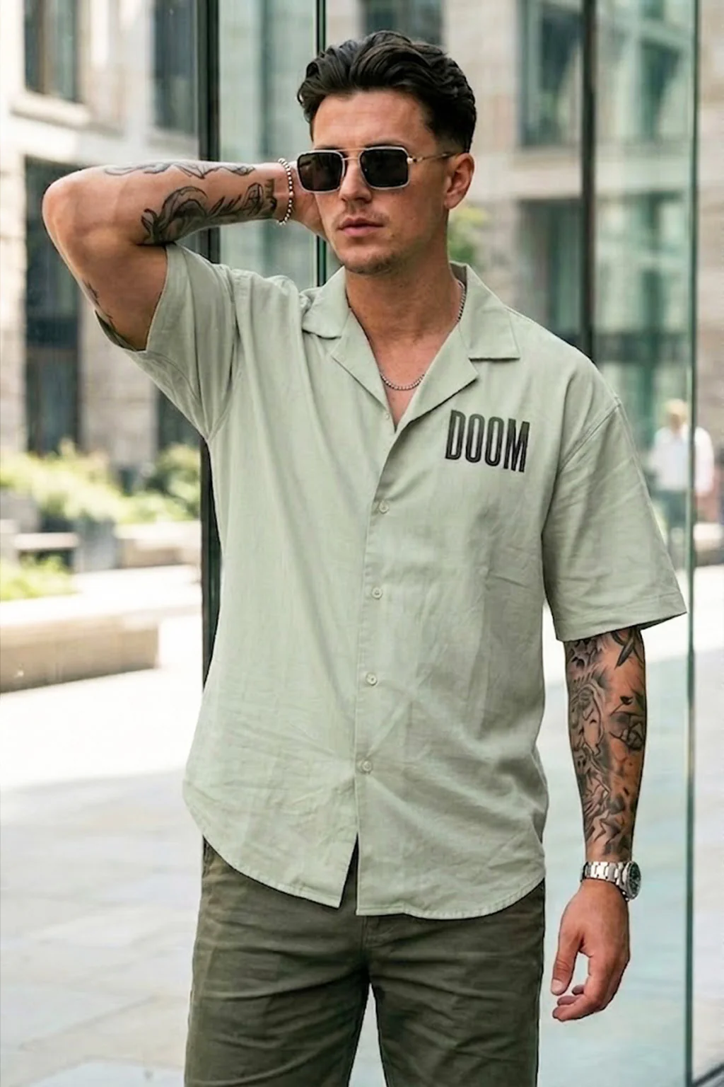 Doctor Doom Fogg Green Oversized Printed Exclusive Shirt - Image 4