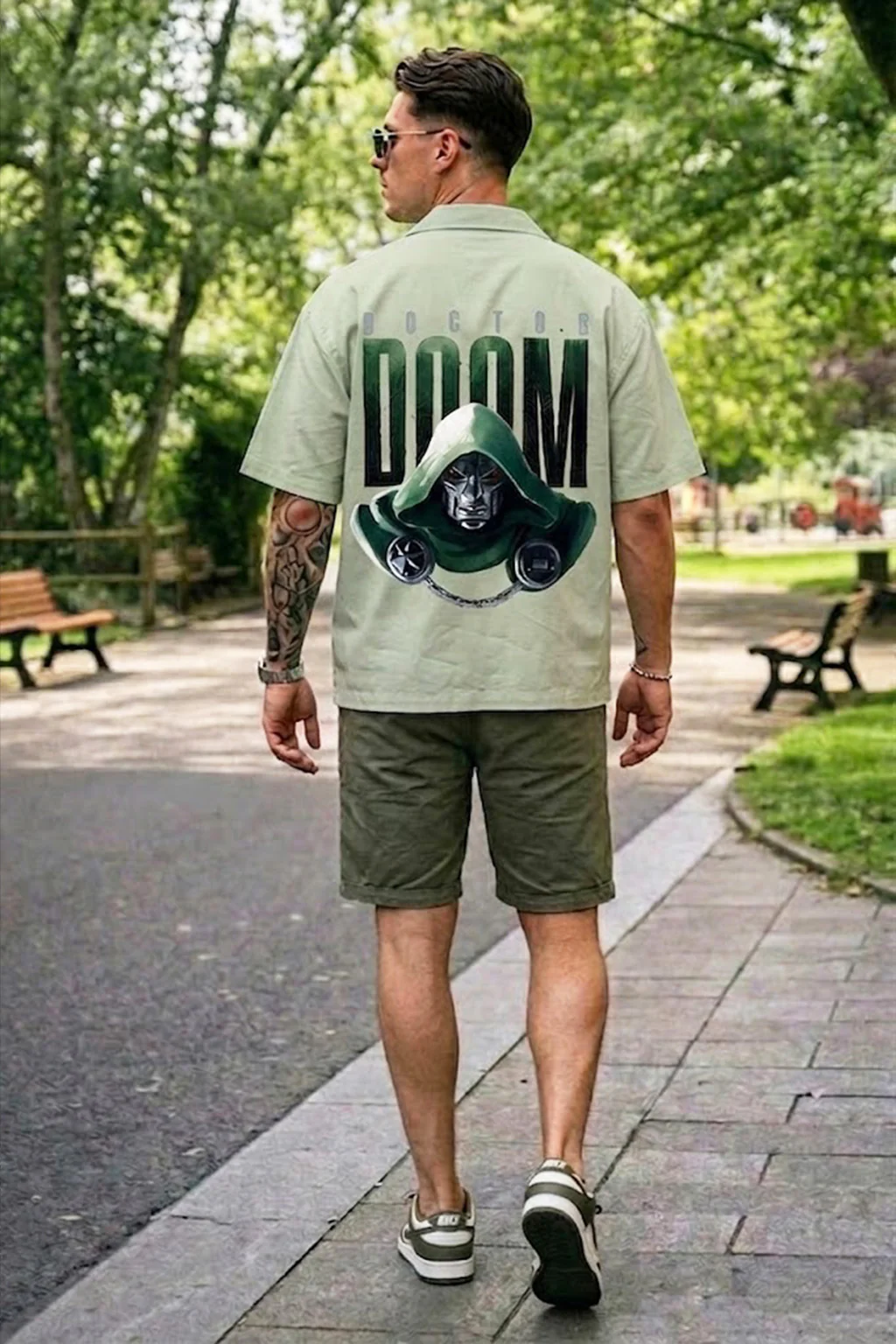 Doctor Doom Fogg Green Oversized Printed Exclusive Shirt - Image 6