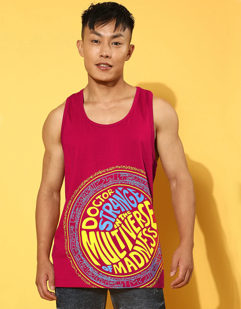 Doctor Strange Viva Magenta Printed Vest - Original Marvel Tee - Image 3