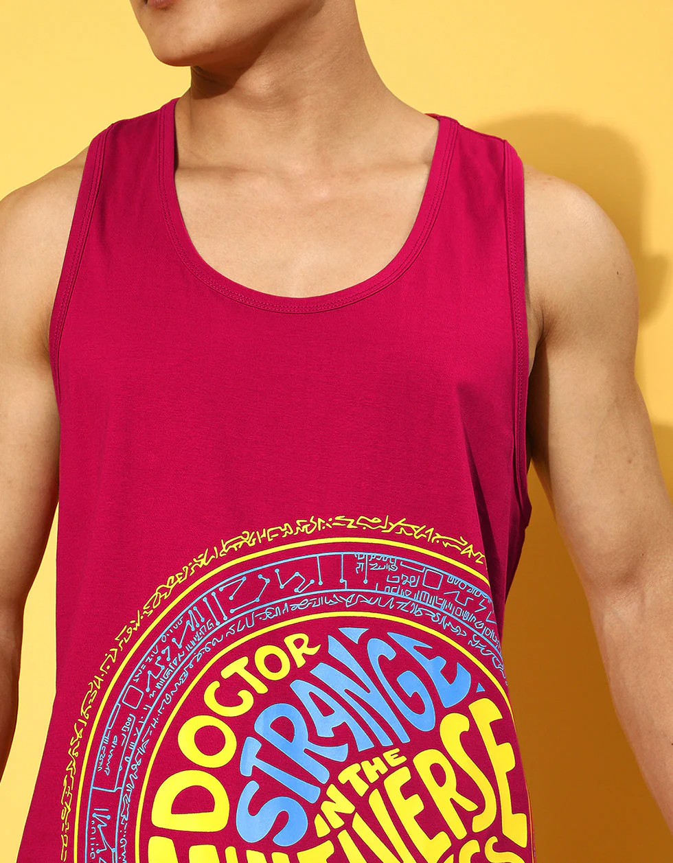 Doctor Strange Viva Magenta Printed Vest - Original Marvel Tee - Image 4
