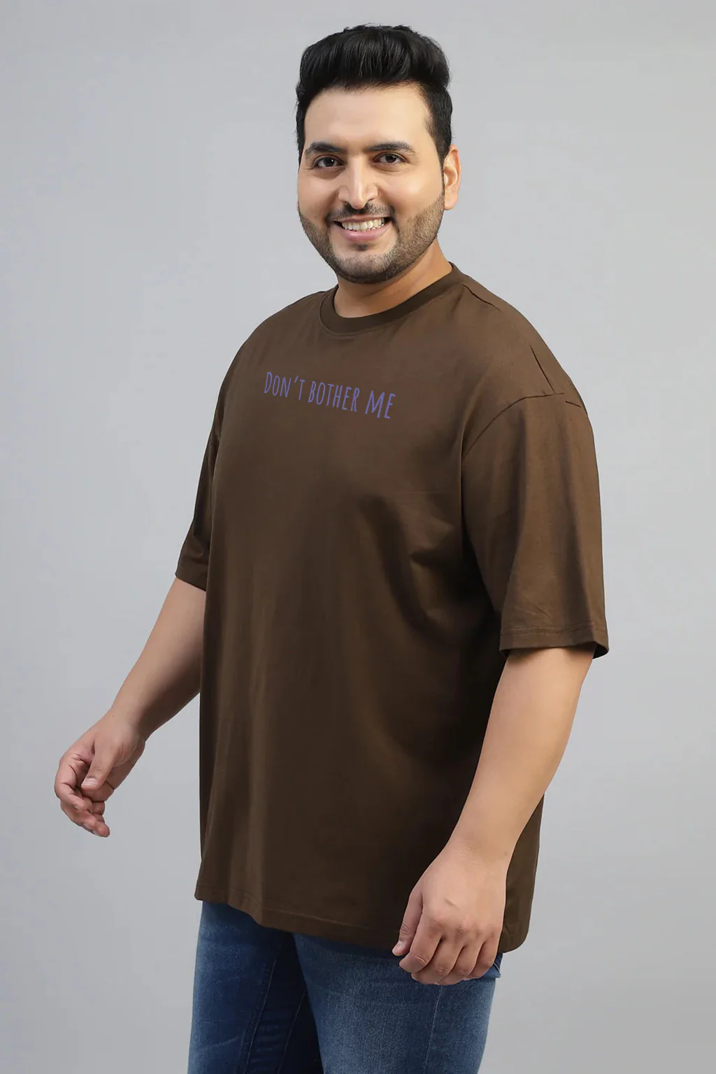 Don't Bother Brown Graphic Printed Plus Size T-shirt - Image 6