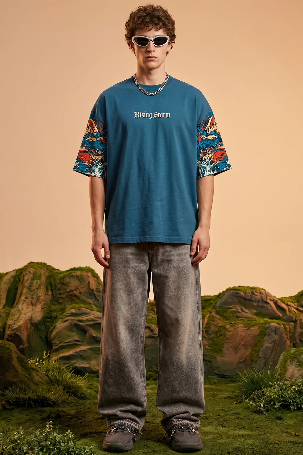 Dragon Blue 3D Puff Print Exclusive T-shirt Supreme Edition - Image 6