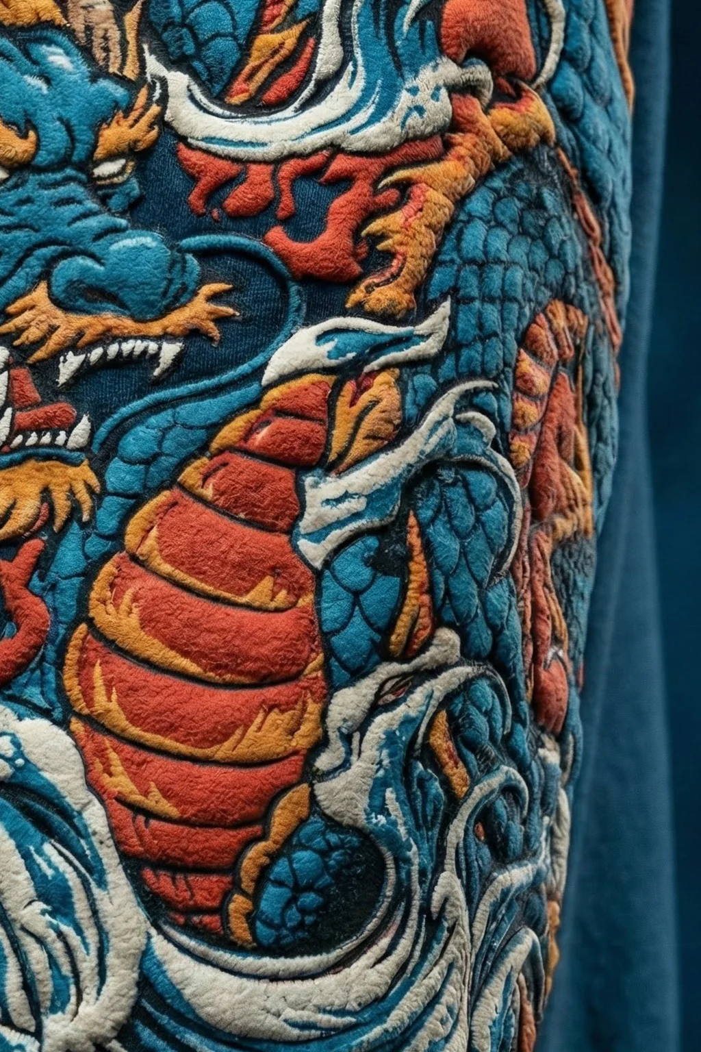 Dragon Blue Oversized Puff Printed Exclusive Hoodie - Image 7