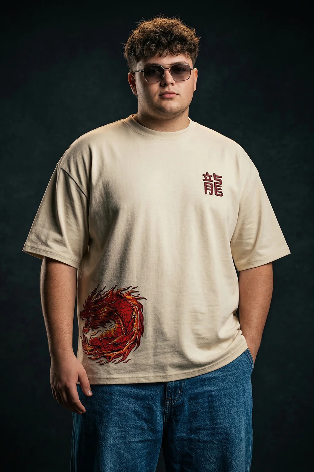 Dragon Swanwhite Plus Size Puff Printed Exclusive T-Shirt - Image 5