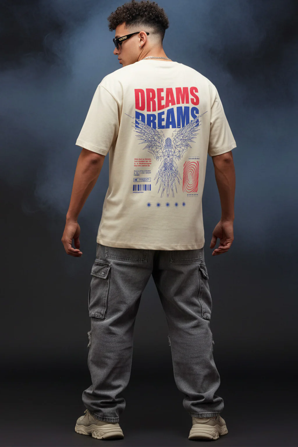 Dreams Swanwhite Oversized Graphic Printed T-shirt - Image 4