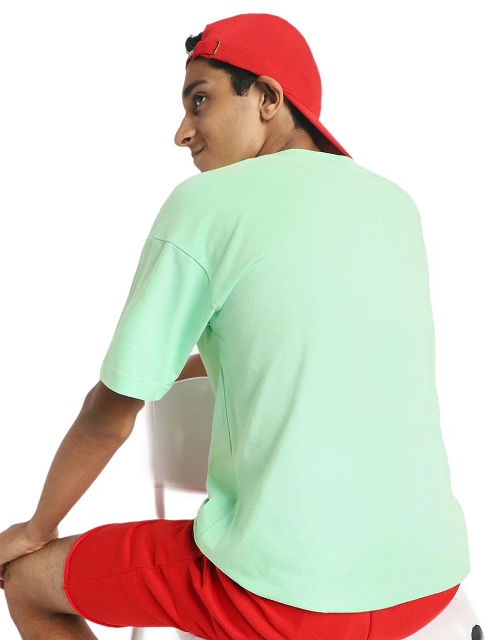 Drift Green Oversized Graphic Printed Boys T-shirt - Image 4