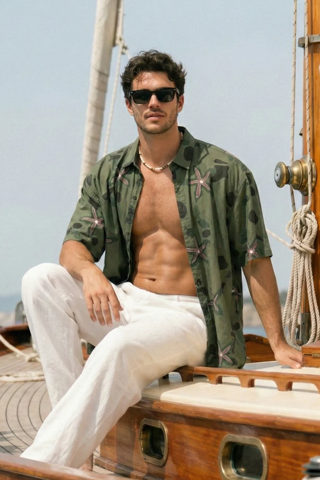 Driftwood Camo Olive All Over Print Oversized Exclusive Shirt - Image 5