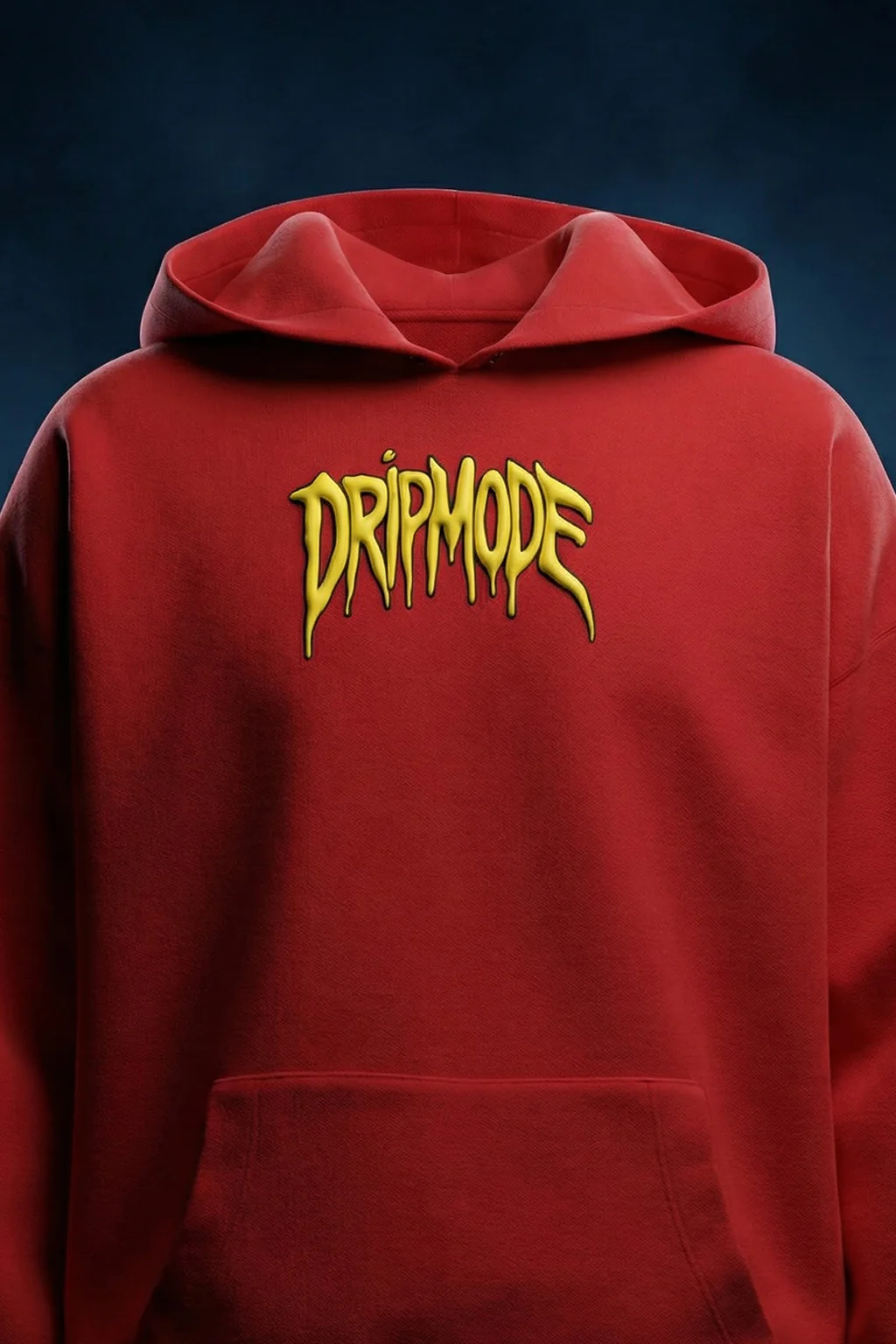 Dripmode Red Oversized Puff Printed Exclusive Hoodie - Image 3