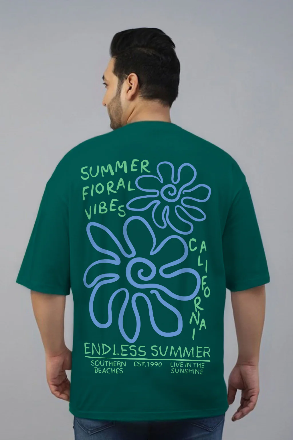 Endlesss Summer Green Graphic Printed Plus Size T-shirt - Image 2