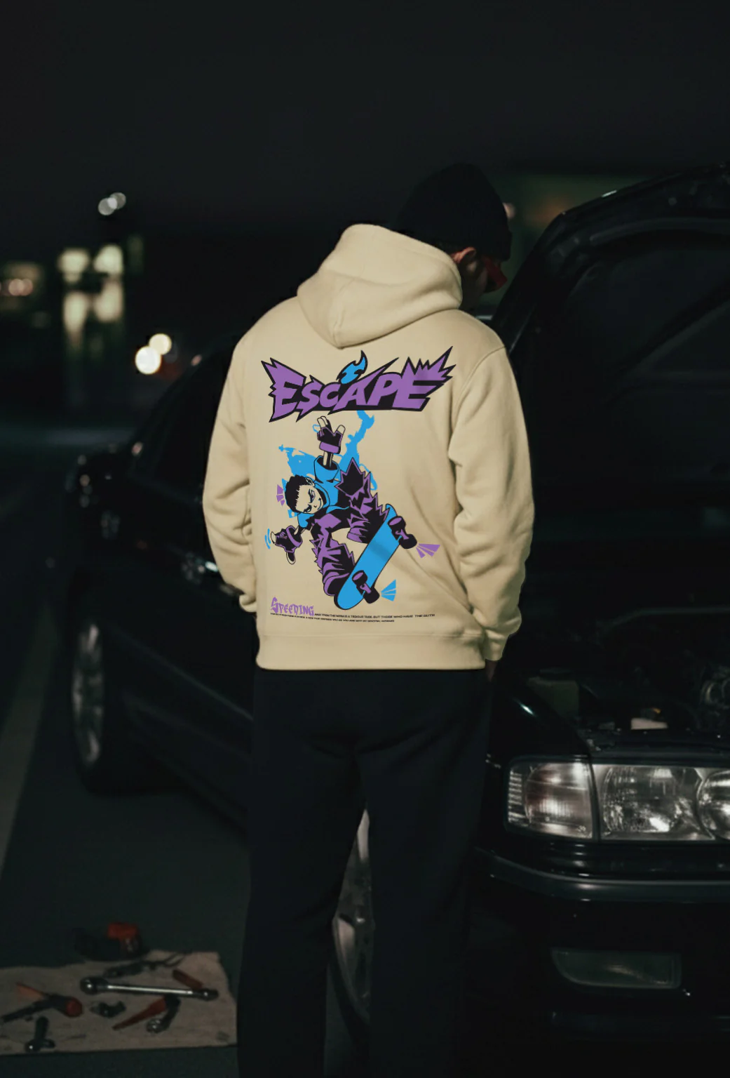 Escape Soyabean Oversized Printed Hoodie - Image 5