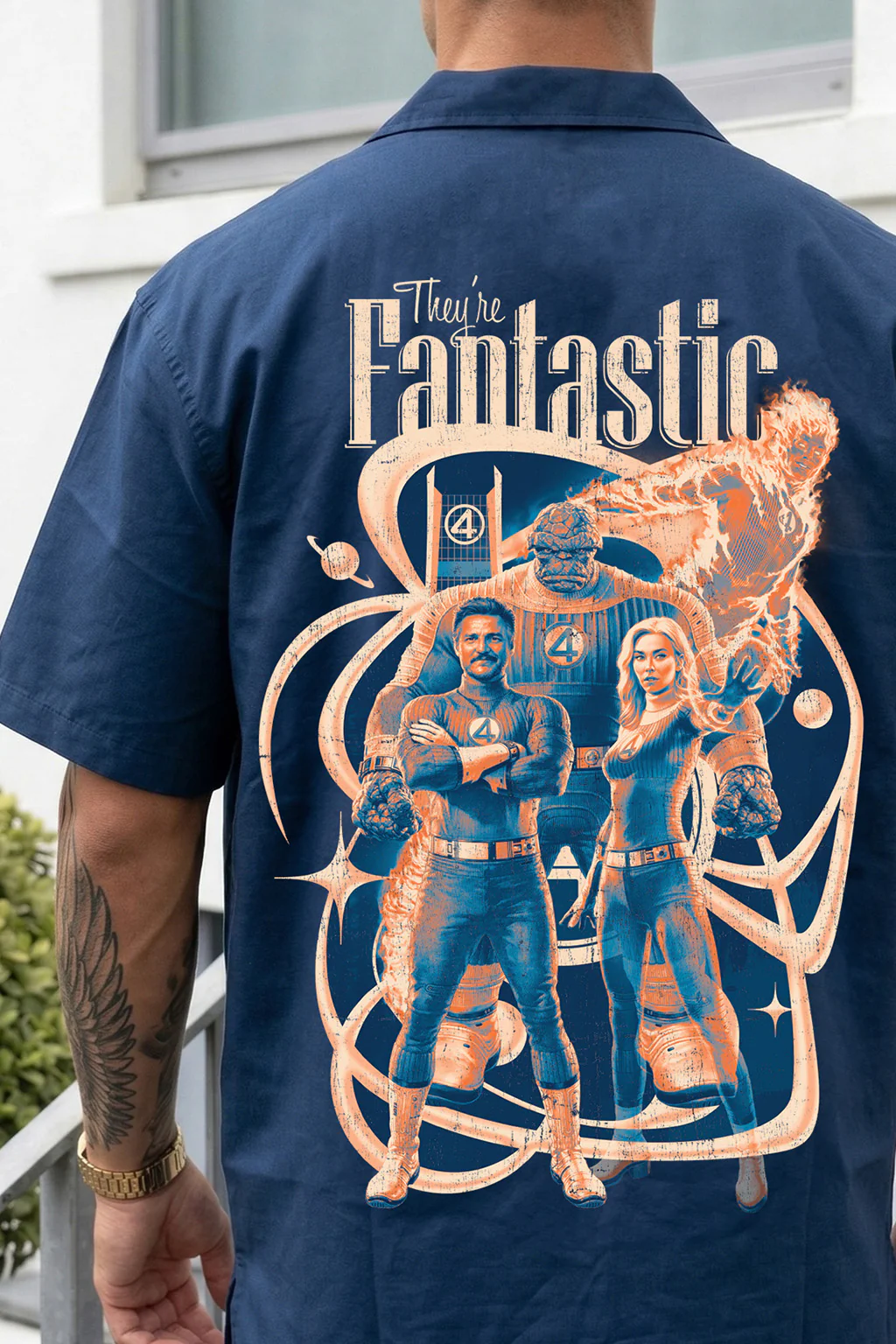 Fantastic Navy Oversized Printed Exclusive Shirt - Image 2