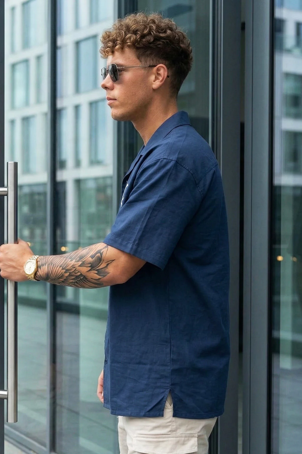 Fantastic Navy Oversized Printed Exclusive Shirt - Image 4