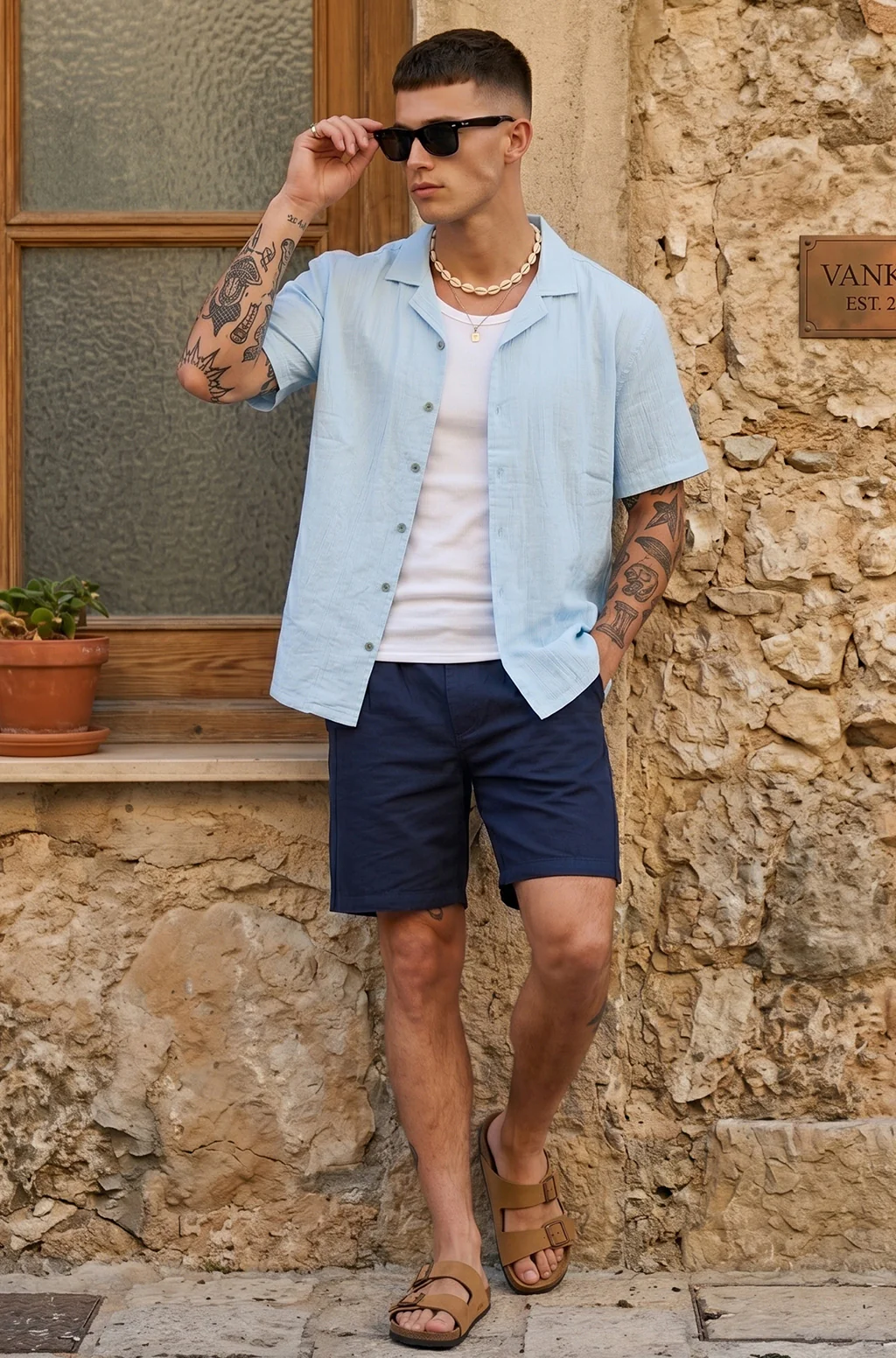 Feather Feel Sku Blue Oversized Plain Double Layer Exclusive Cotton Shirt - Image 2