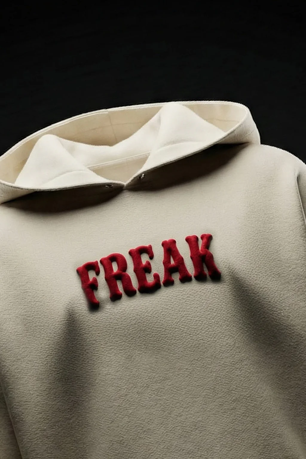 Freakshow Marshmallow Oversized Puff Printed Exclusive Hoodie - Image 4