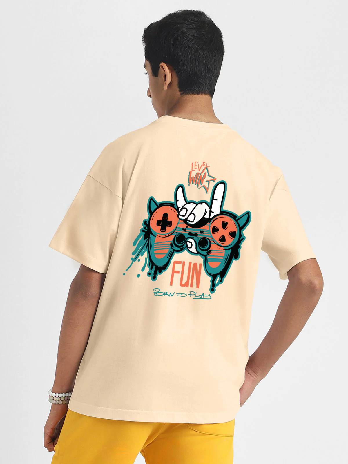 Fun Game Swanwhite Oversized Graphic Printed Boys T-shirt - Image 2