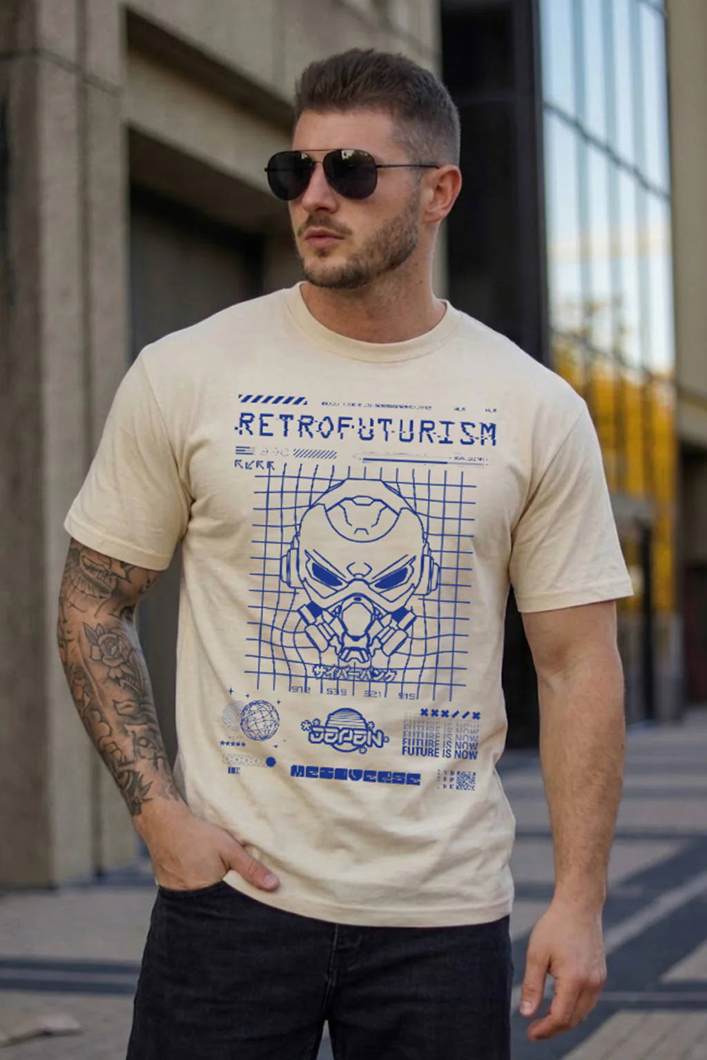 Futurism Swanwhite Regular Fit Printed T-shirt - Image 5