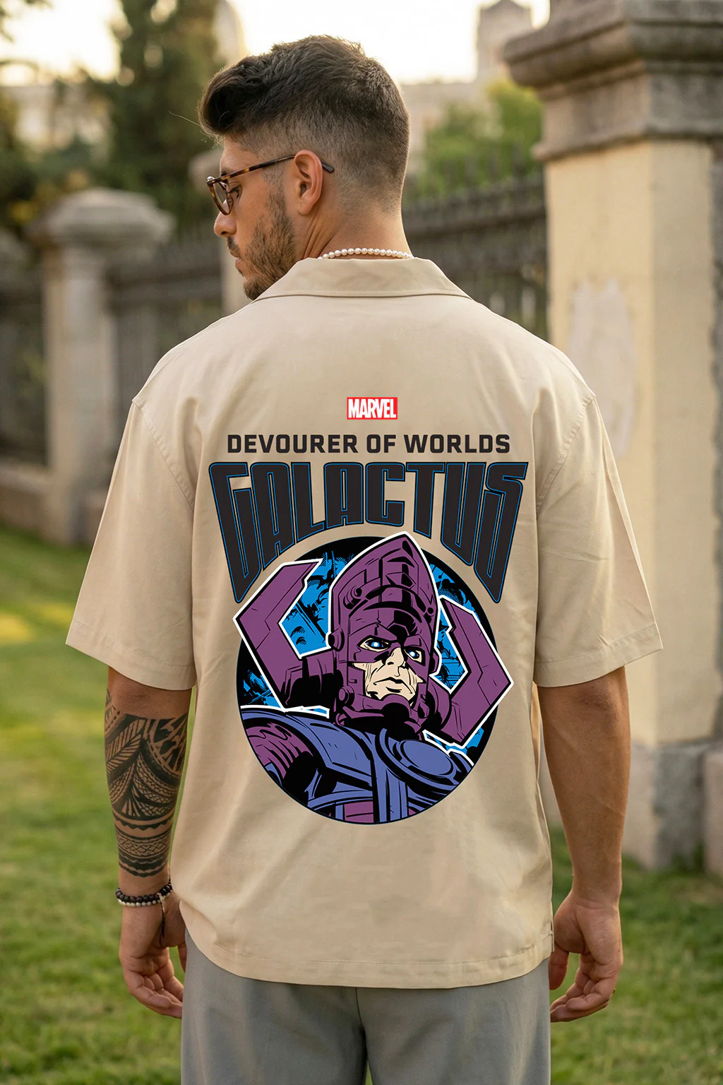 Galactus Swanwhite Oversized Printed Exclusive Shirt