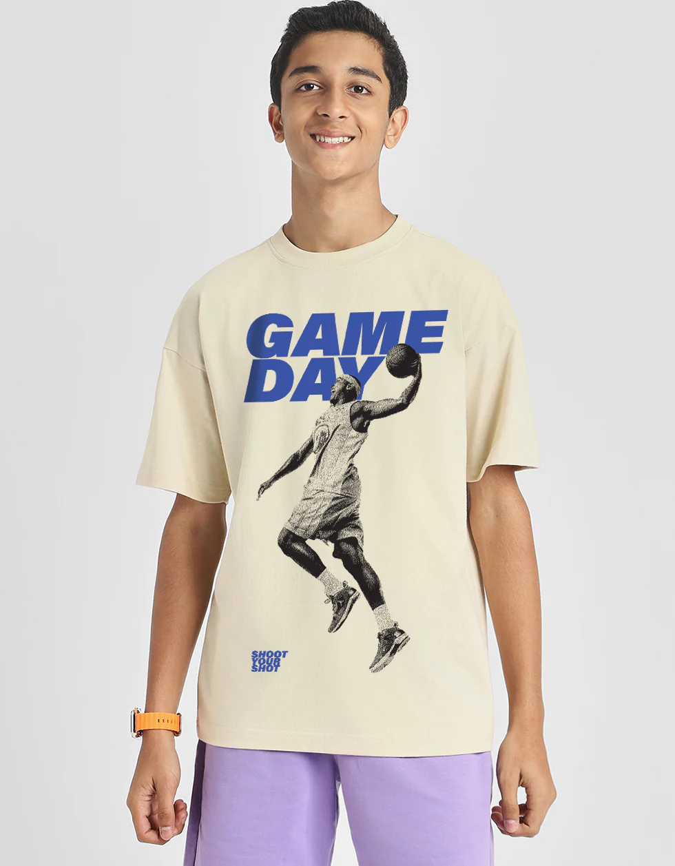 Game Over Swanwhite Oversized Graphic Printed Boys T-shirt - Image 2