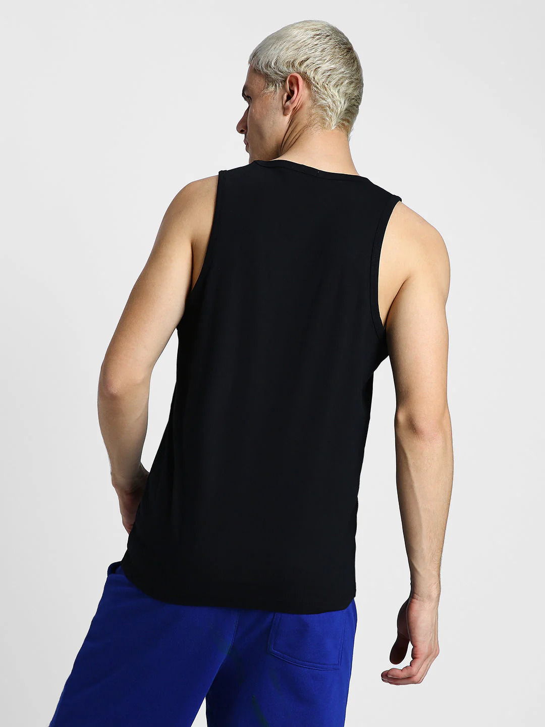 Go Veirdo Black Printed Gym Vest - Image 3