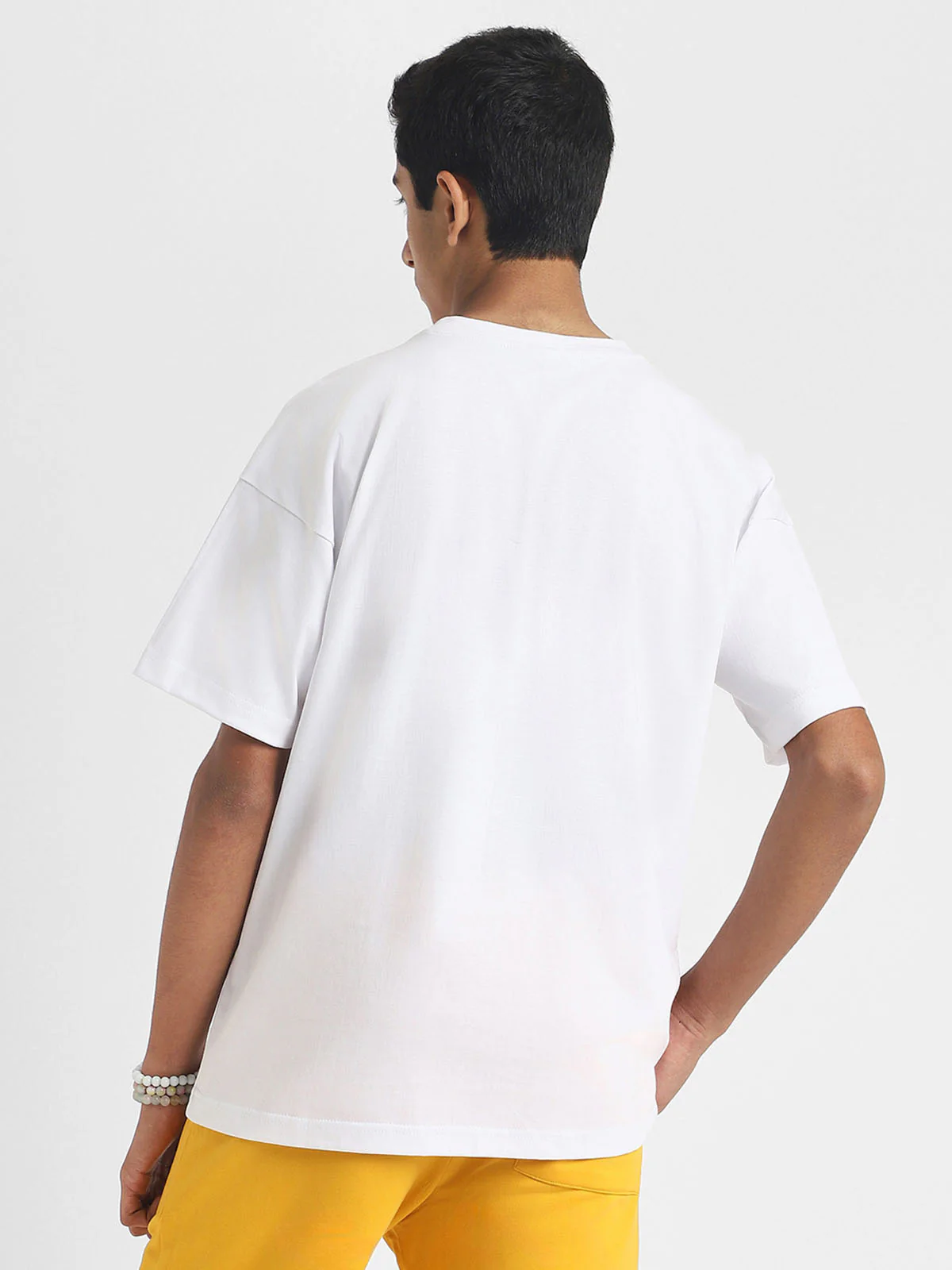Goal Time White Oversized Graphic Printed Boys T-shirt - Image 4