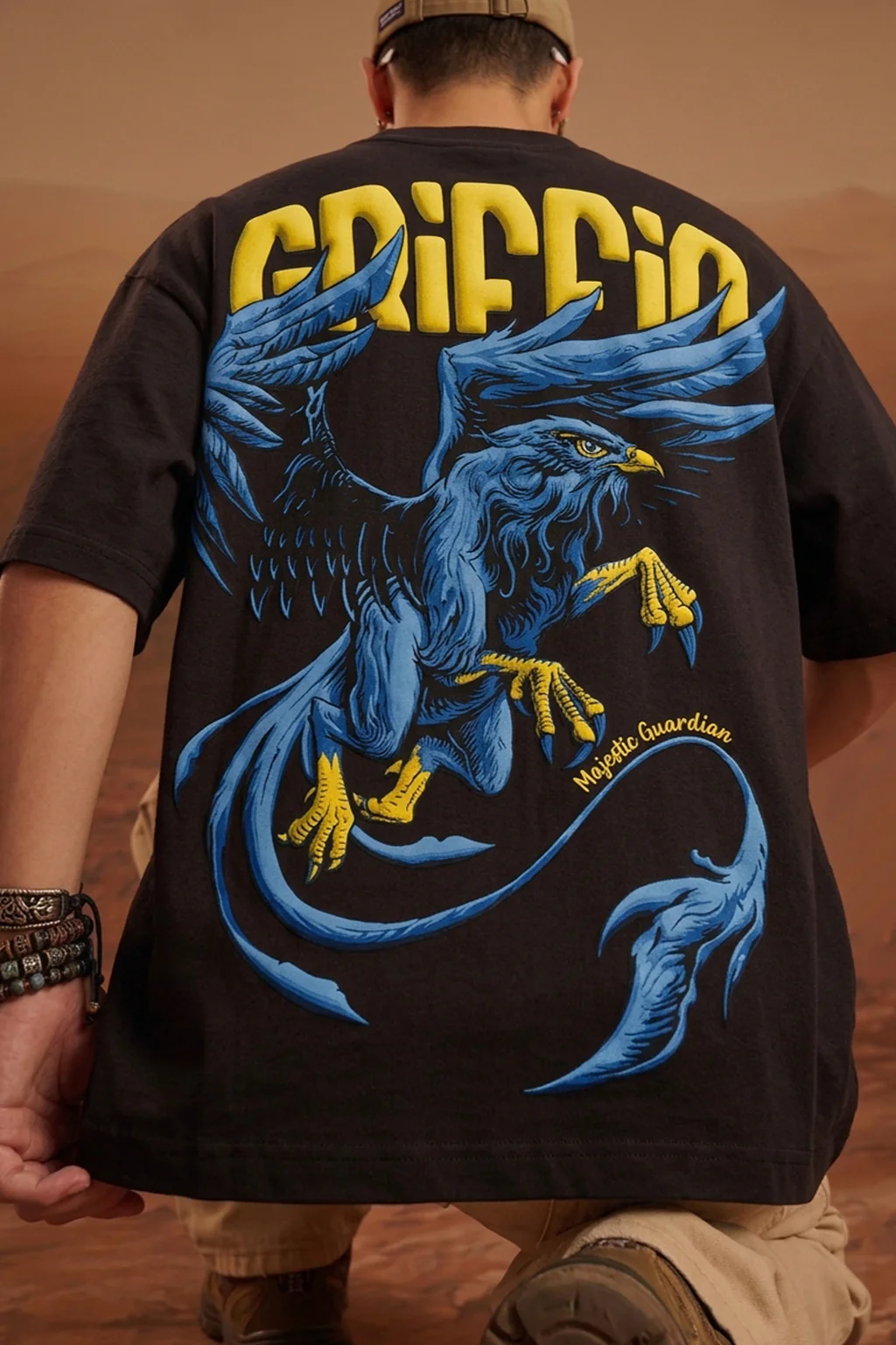 Griffin Black 3D Puff Print Exclusive T-shirt Supreme Edition - Image 2
