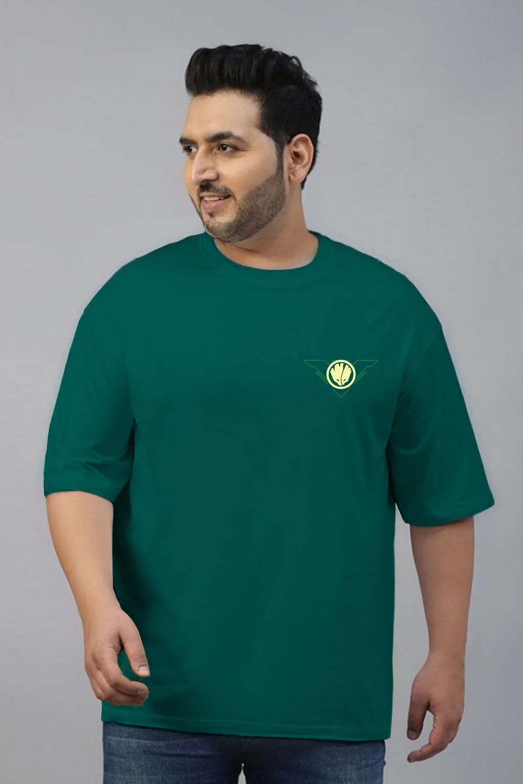Groot Green Graphic Printed Plus Size T-shirt - Image 2