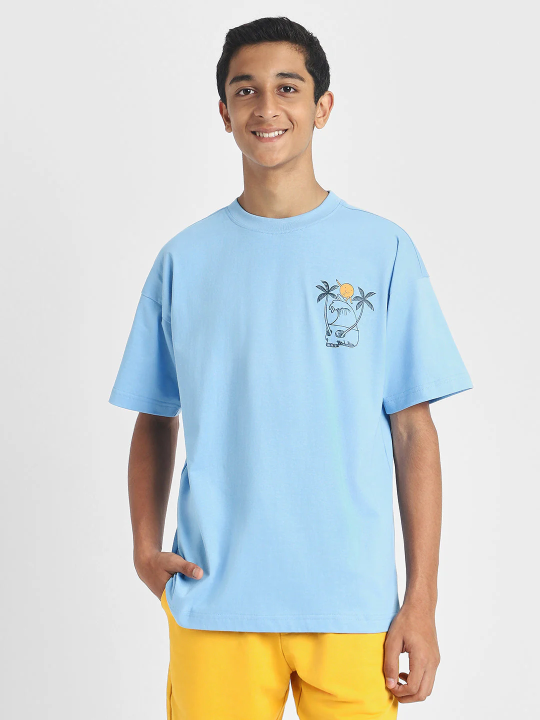 Hawai Surfing Dutchcanal Oversized Graphic Back Printed Boys T-shirt - Image 3