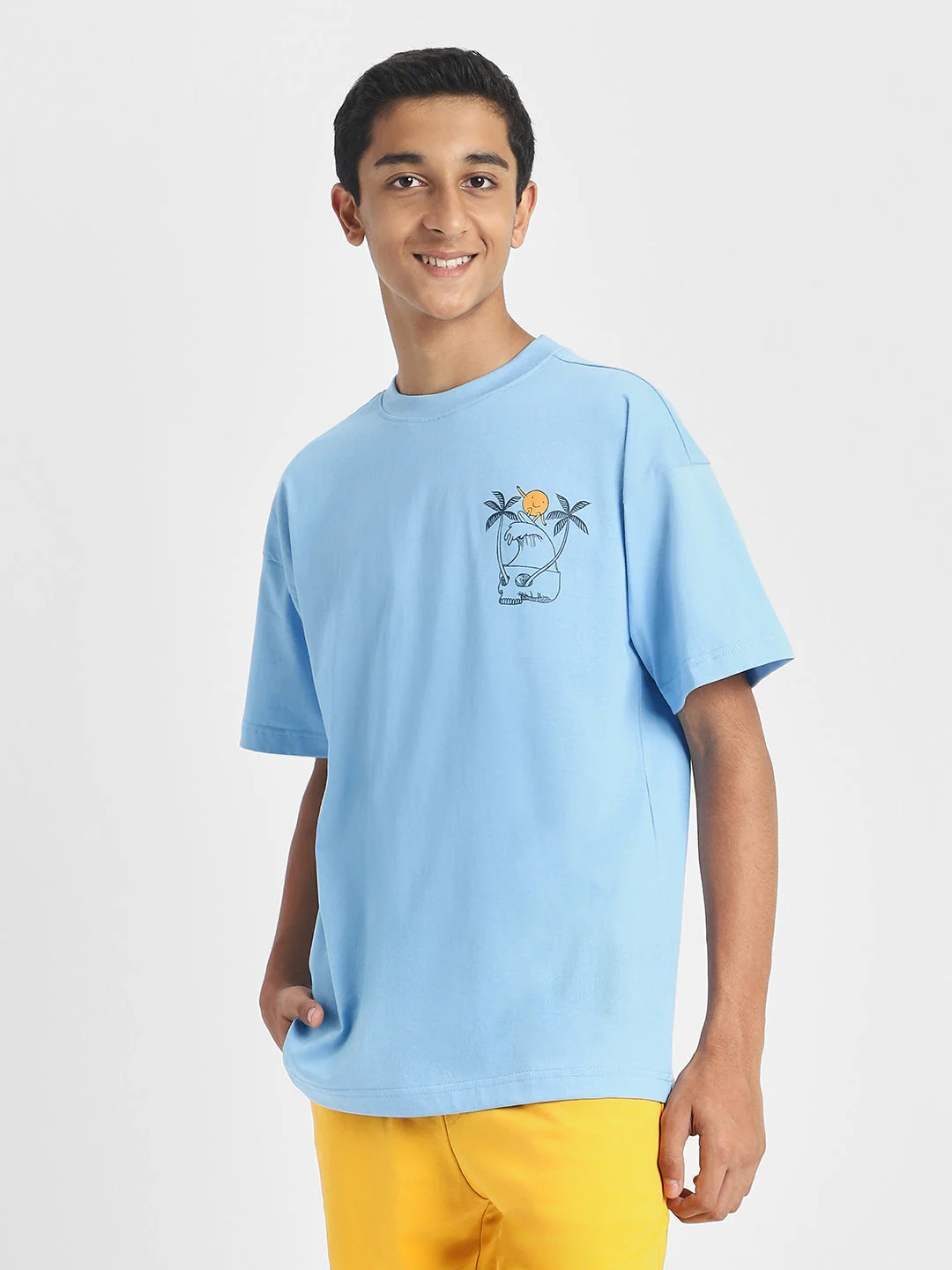 Hawai Surfing Dutchcanal Oversized Graphic Back Printed Boys T-shirt - Image 5