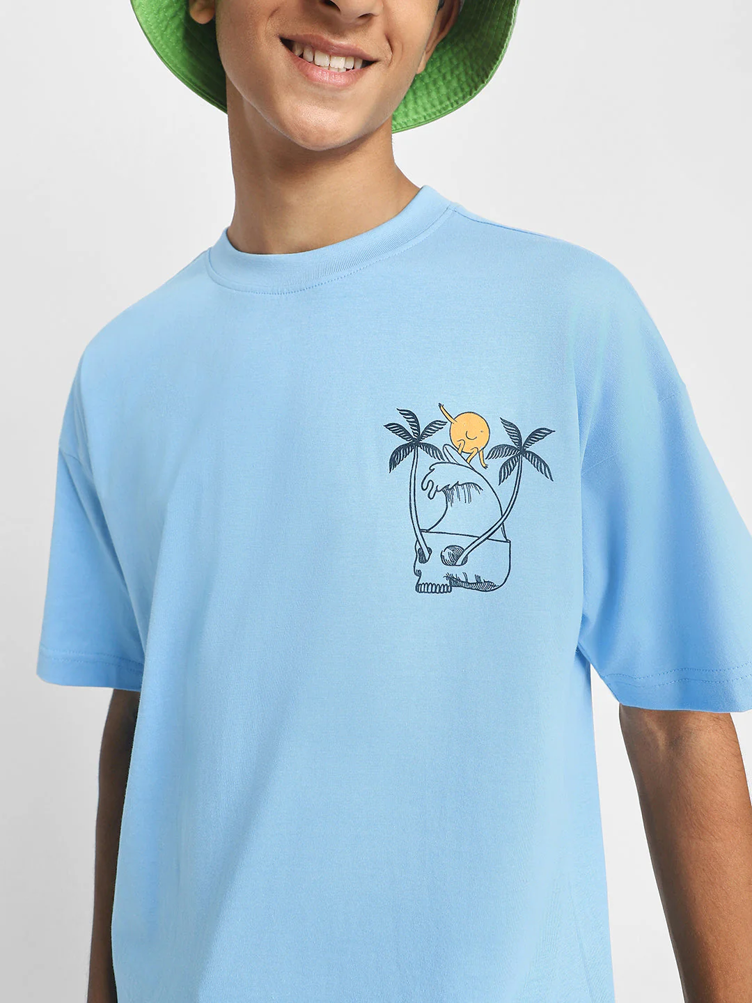 Hawai Surfing Dutchcanal Oversized Graphic Back Printed Boys T-shirt - Image 6