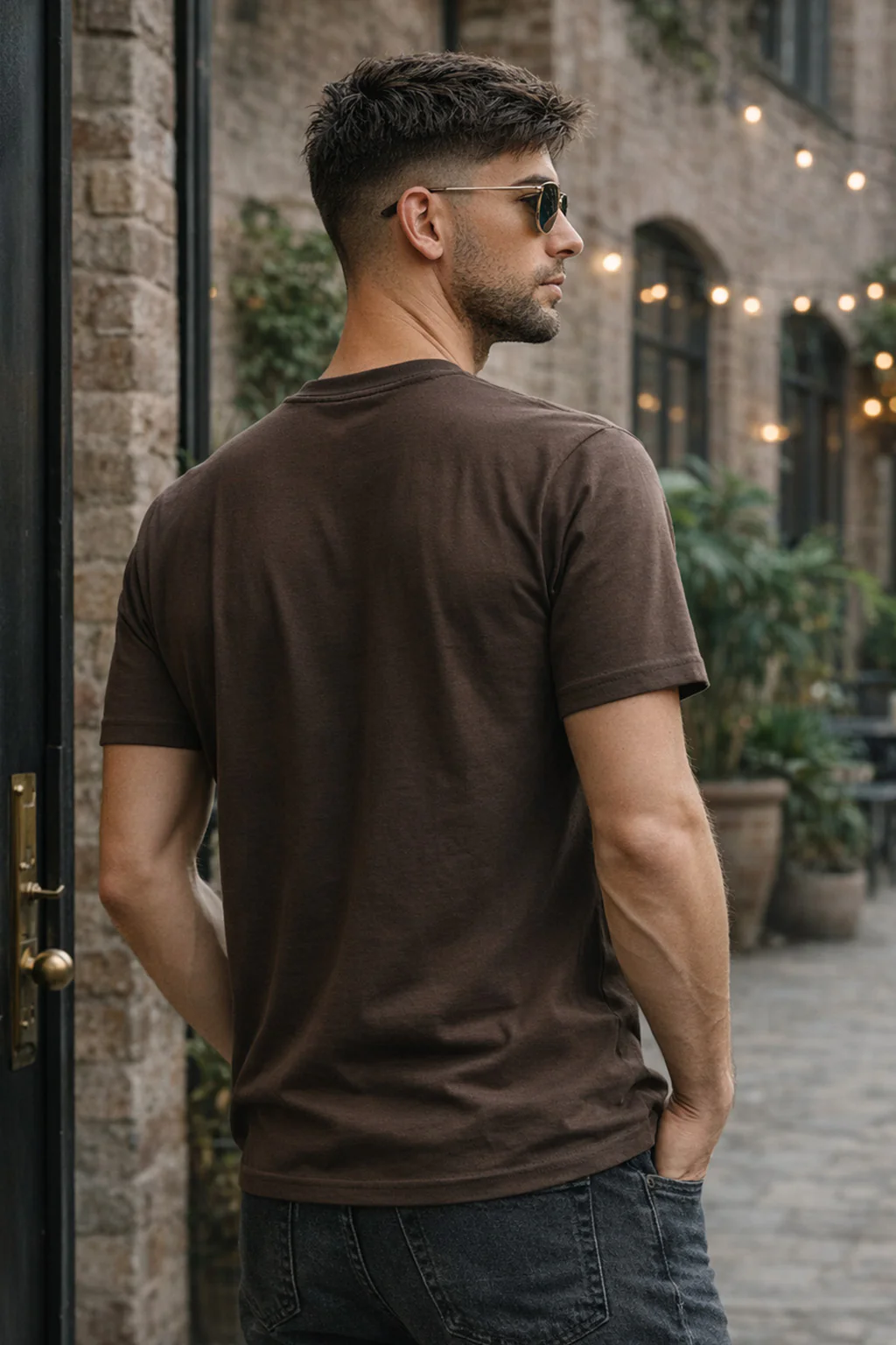 Hello Brown Regular Fit Printed T-shirt - Image 5