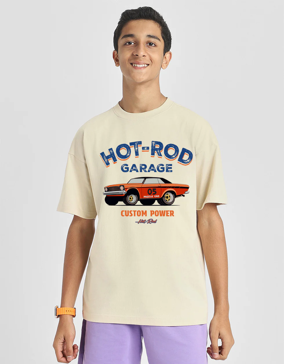 Hot Rod Swanwhite Oversized Graphic Printed Boys T-shirt - Image 2