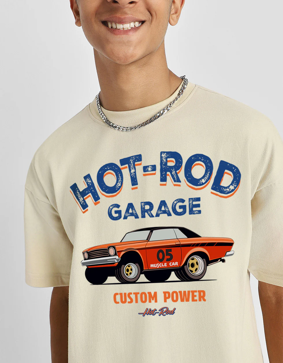 Hot Rod Swanwhite Oversized Graphic Printed Boys T-shirt - Image 3