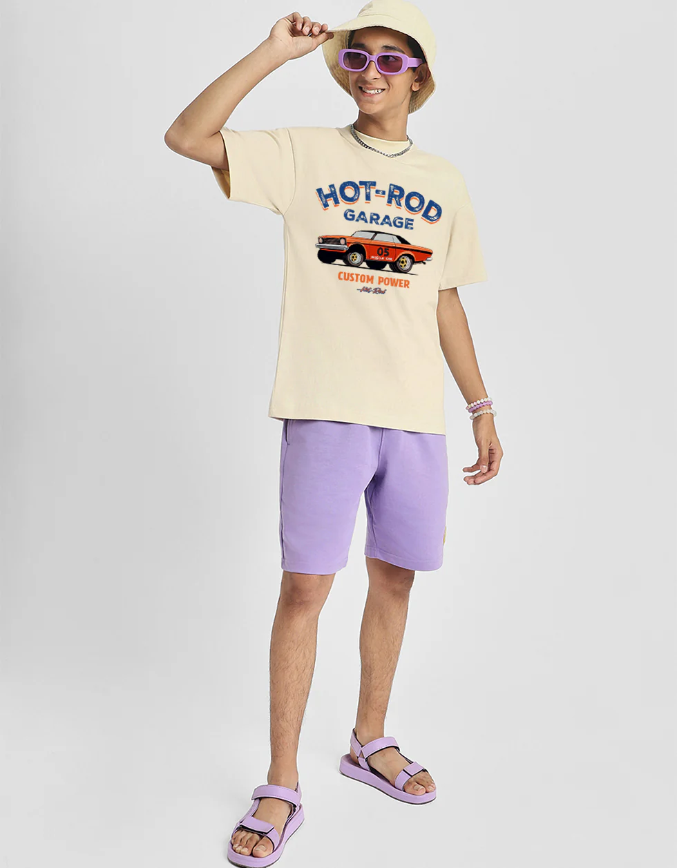 Hot Rod Swanwhite Oversized Graphic Printed Boys T-shirt - Image 5