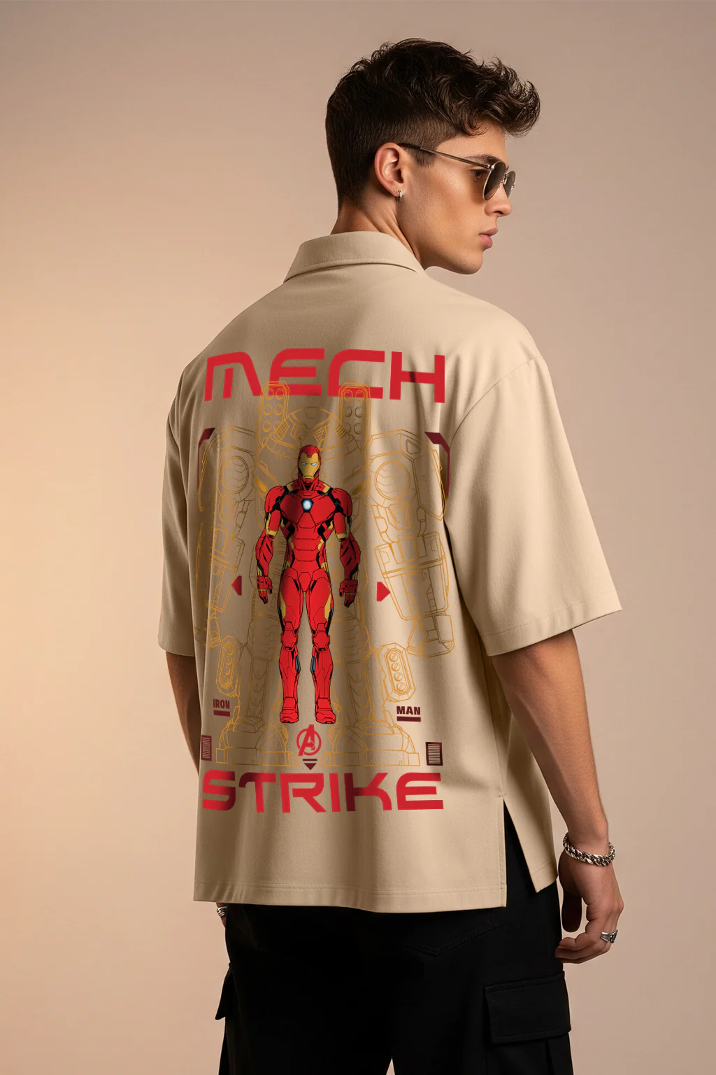 Iron Man Swanwhite Oversized Printed Exclusive Shirt - Image 2