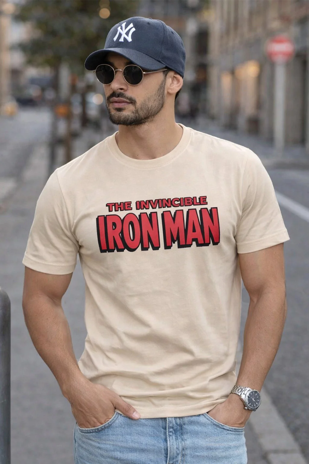 Ironman Swanwhite Regular Fit Printed T-shirt