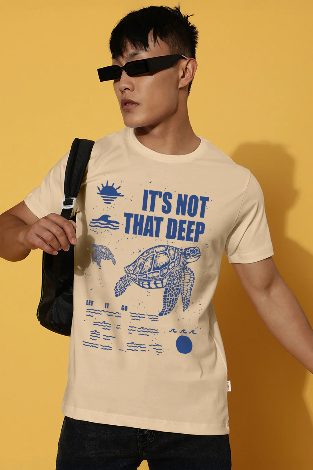 It's Not Deep Swanwhite Regular Fit Printed T-shirt - Image 5