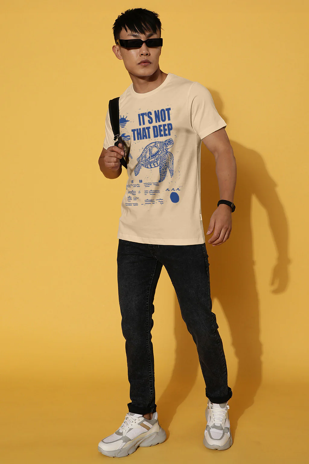 It's Not Deep Swanwhite Regular Fit Printed T-shirt - Image 7