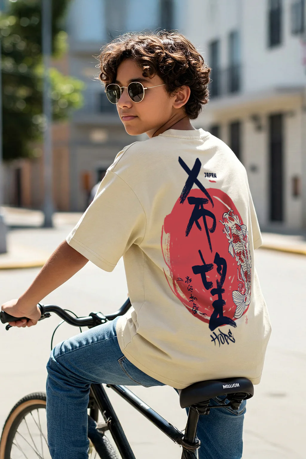 Japan Swanwhite Oversized Graphic Printed Boys T-shirt