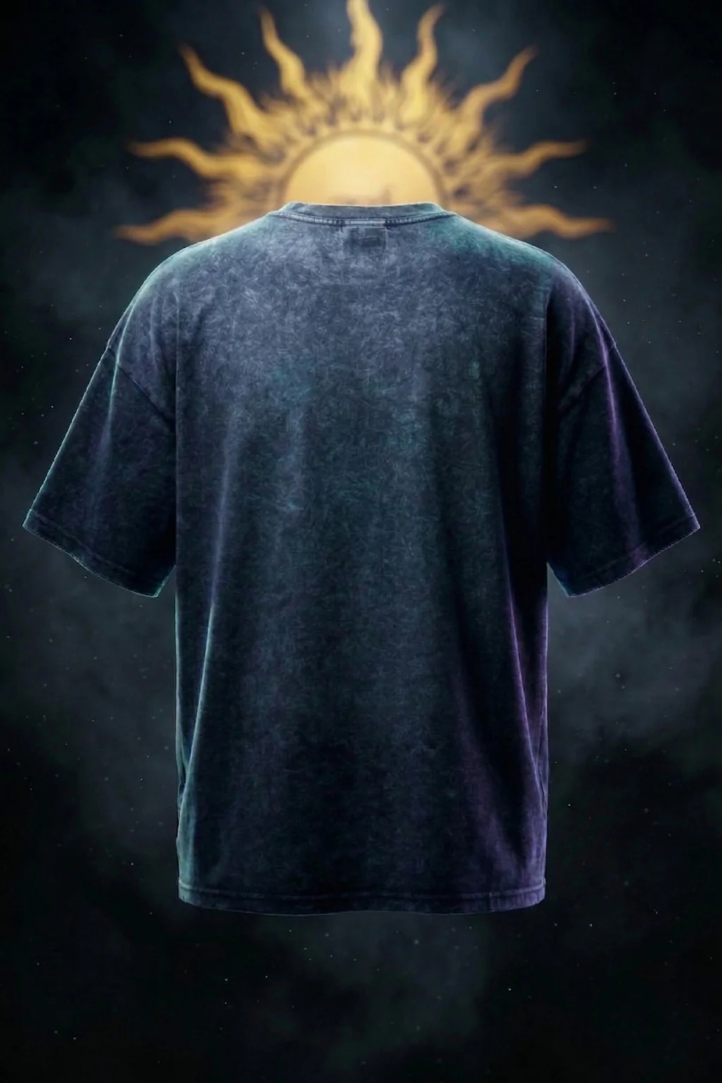 कर्म Navy Acid Washed Printed Exclusive T-shirt Epic Collection - Image 4