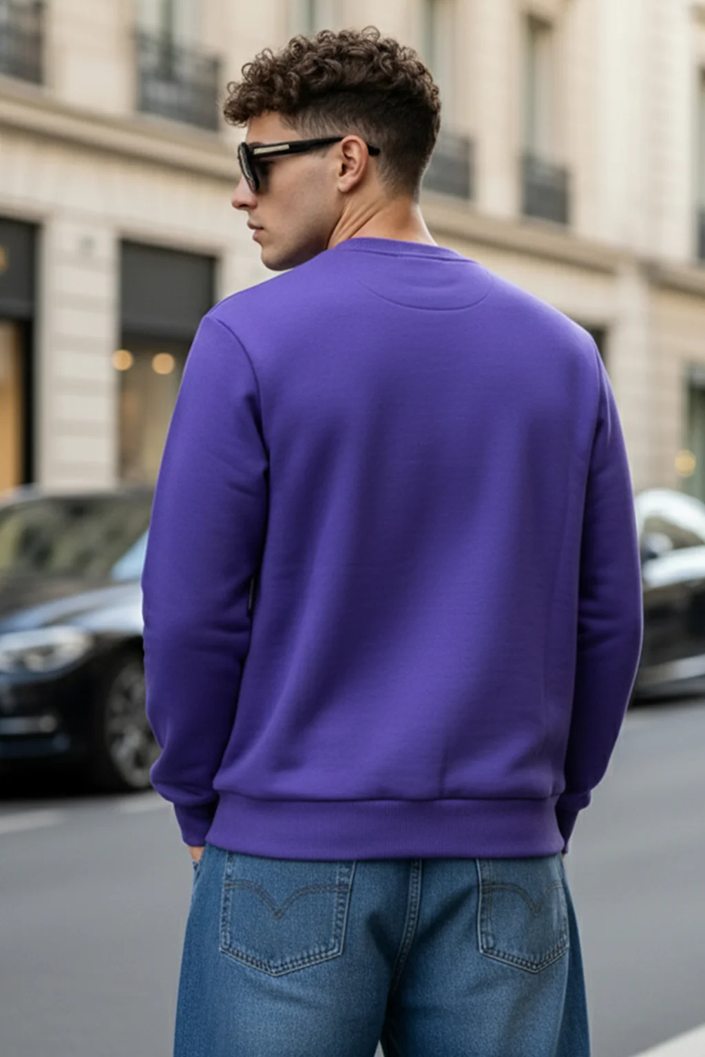 Keep Growing Purple Front Printed Regular Fit Sweatshirt - Image 6
