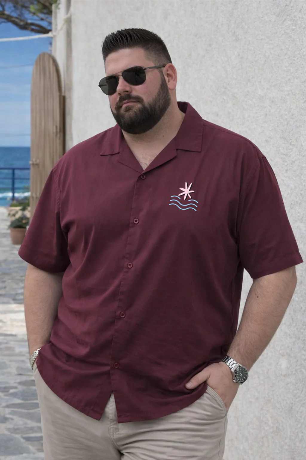 Lazy Days Brown Plus Size Printed Exclusive Shirt - Image 3