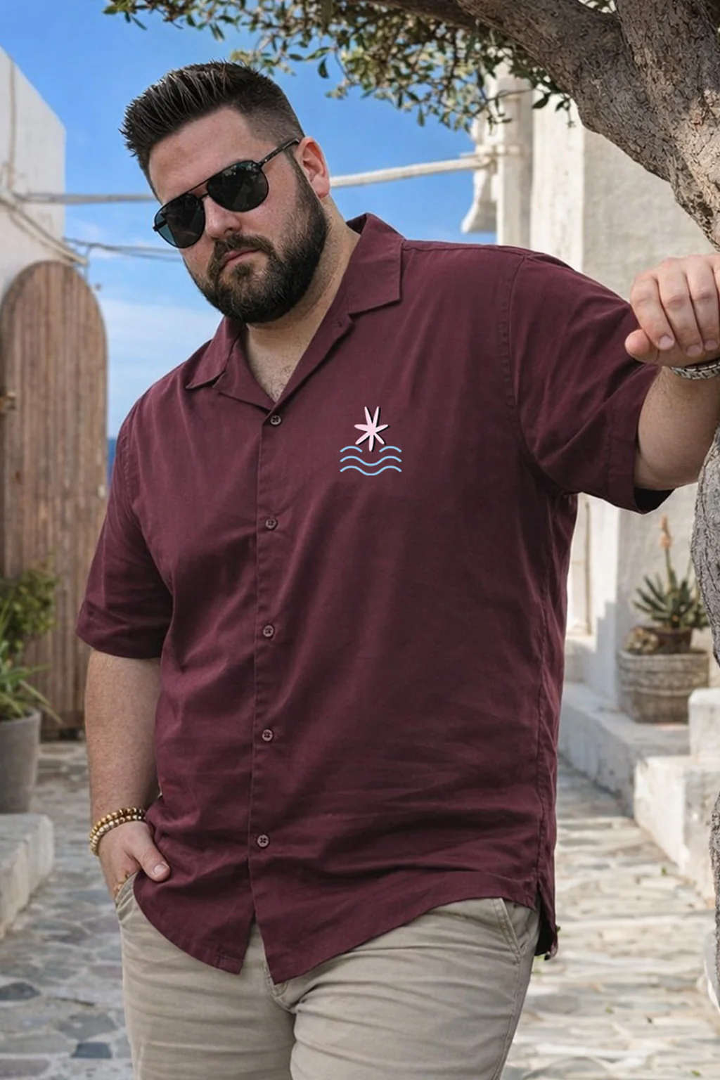 Lazy Days Brown Plus Size Printed Exclusive Shirt - Image 4