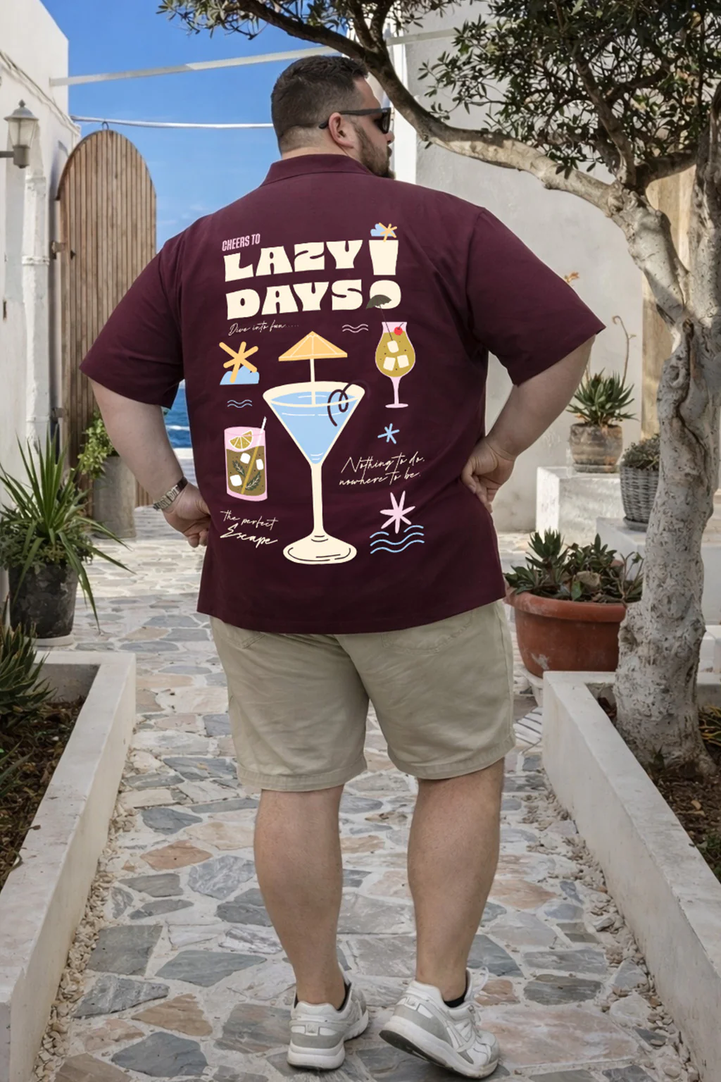 Lazy Days Brown Plus Size Printed Exclusive Shirt - Image 5