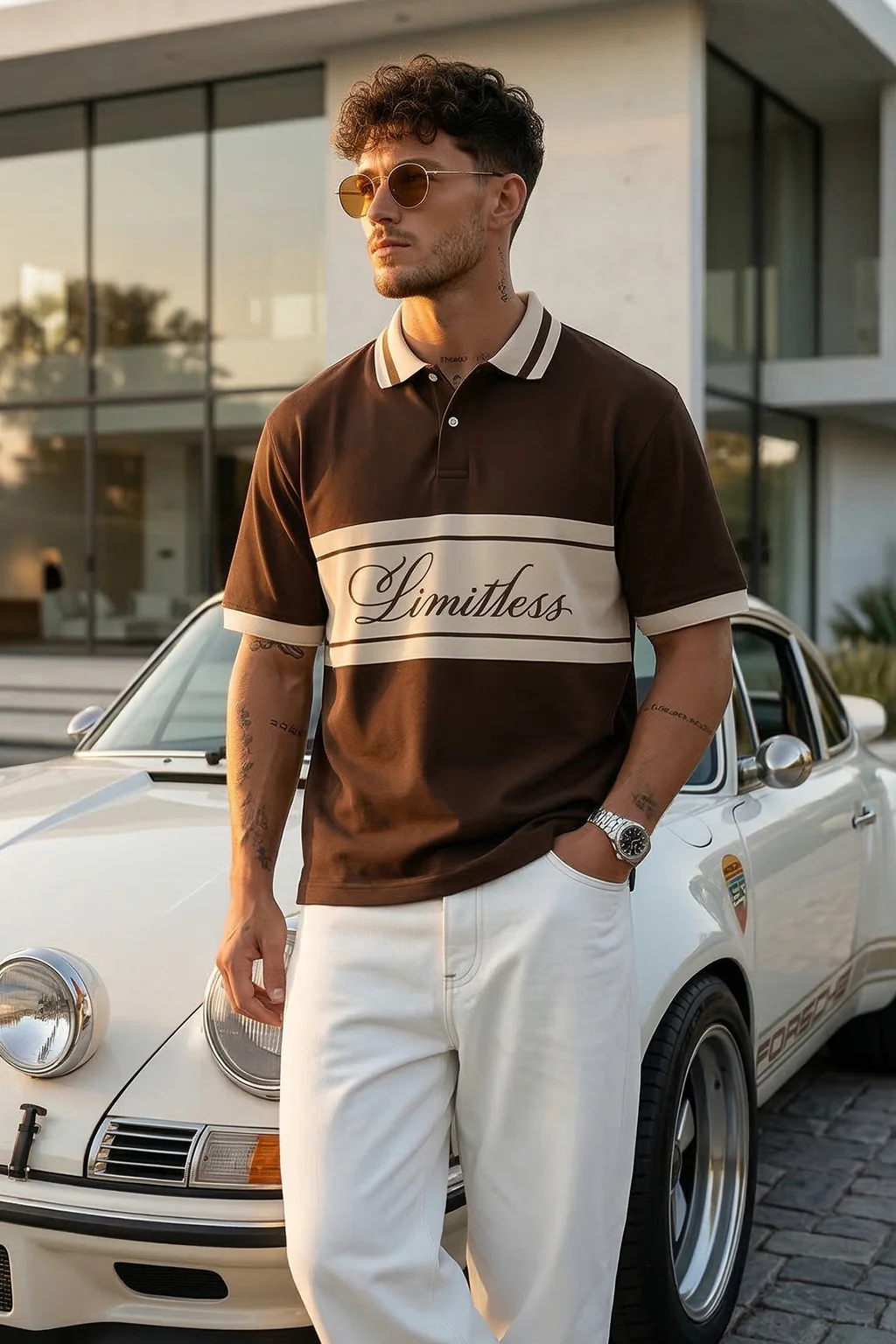 Limitless Chocolate Regular Fit Exclusive Polo T-Shirt - Image 2