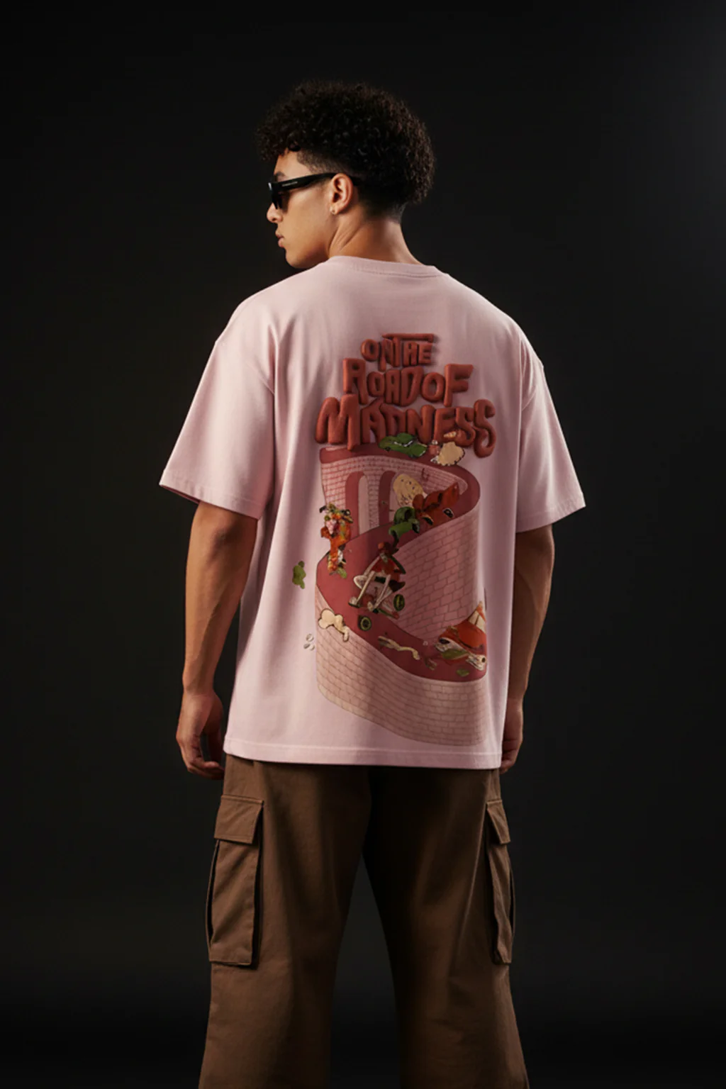 Madness Rose Water Oversized Puff Printed Exclusive T-shirt - Image 3
