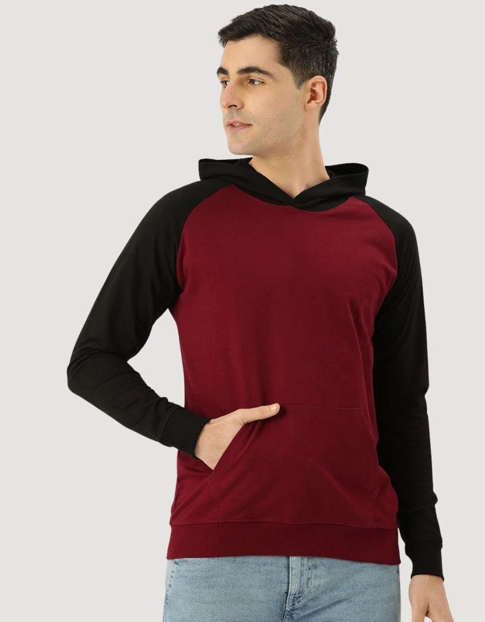 Everyday Maroon Vibes: Kangaroo Pocket Hoodie - Image 3