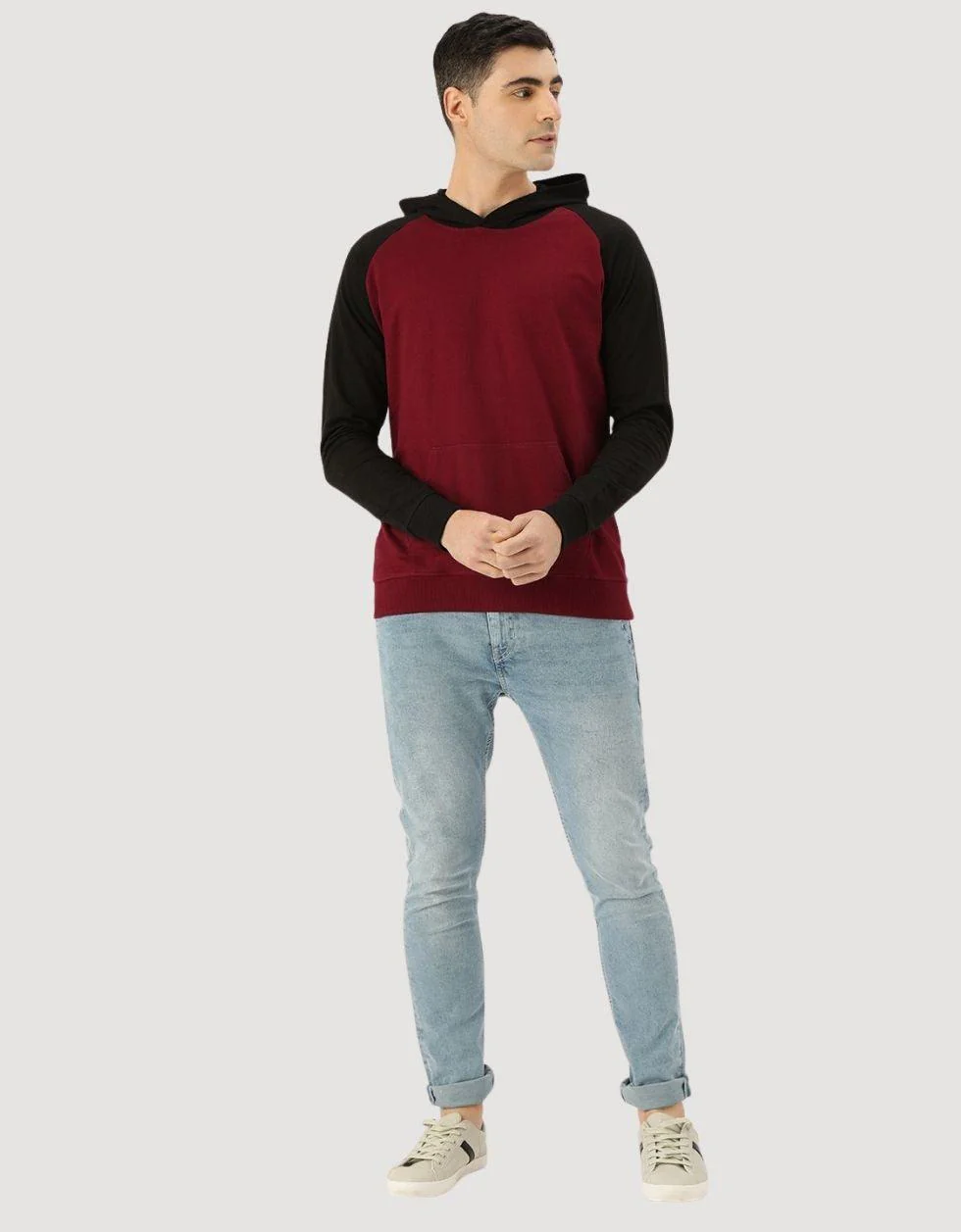 Everyday Maroon Vibes: Kangaroo Pocket Hoodie - Image 7