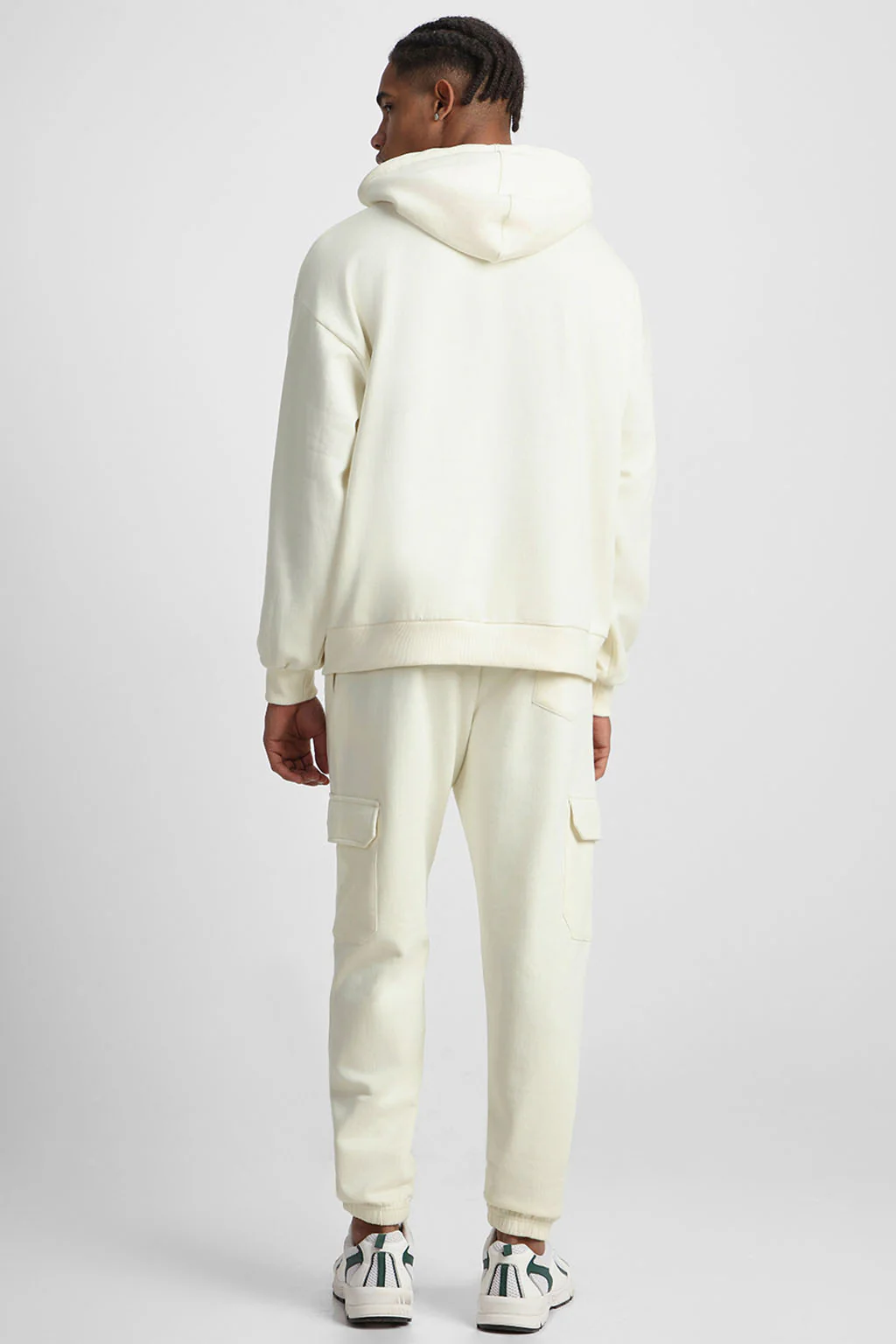 Marsh Mellow Plain Men's Winter Co-ord Set With Hoodie - Image 4