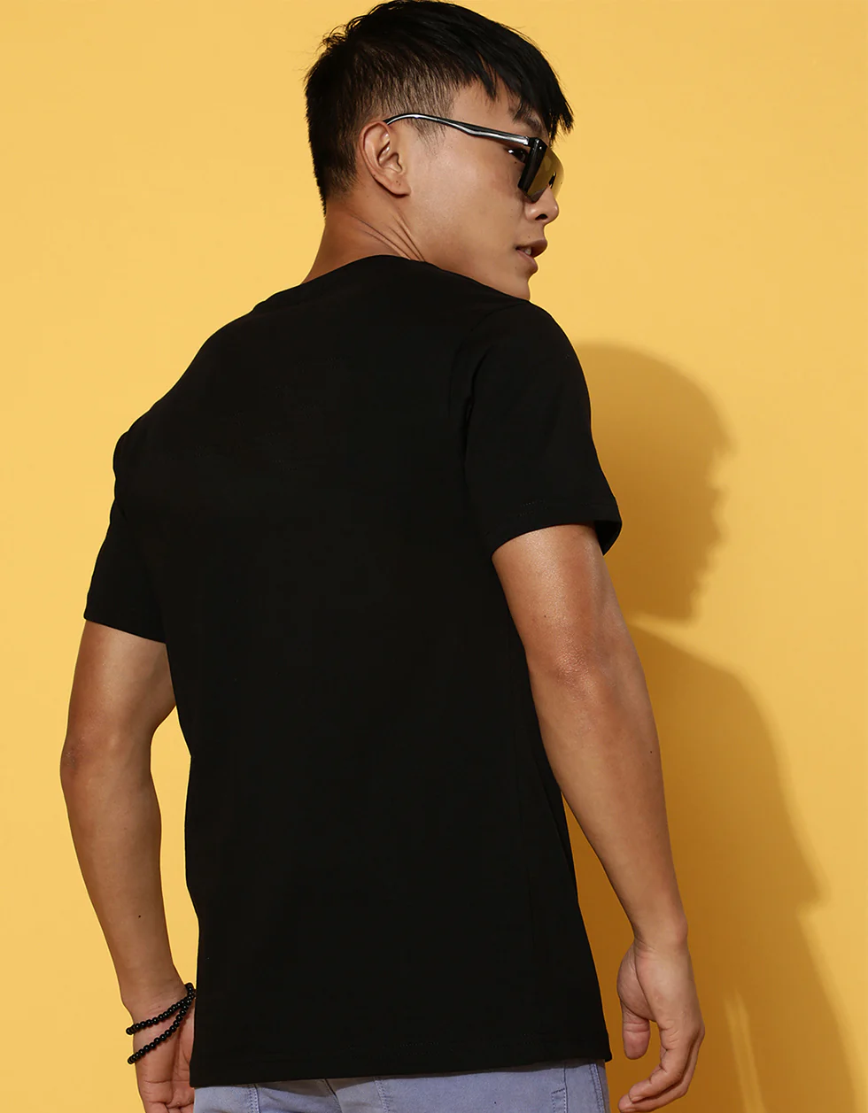 Marvel Black Regular Fit Printed T-shirt - Image 4